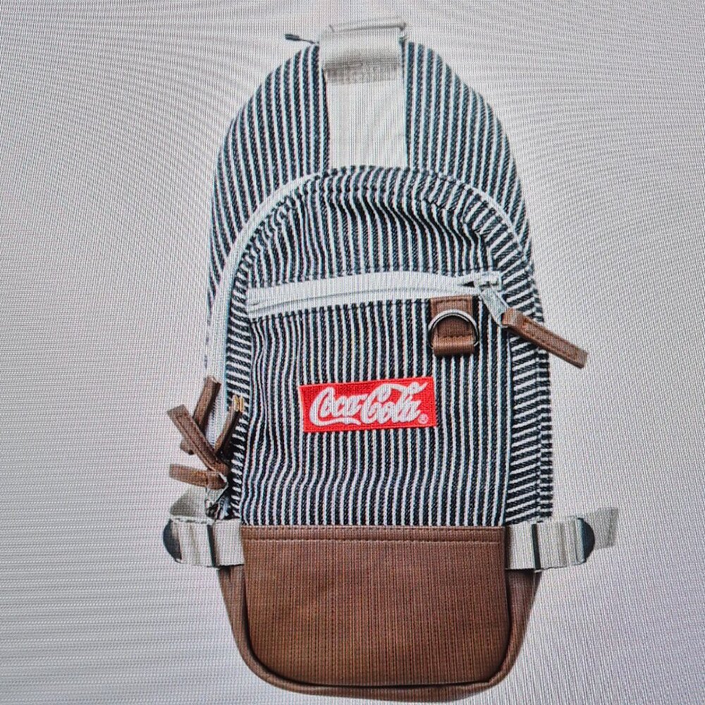 Coca-Cola Cross Body Striped Mini Backpack NWT